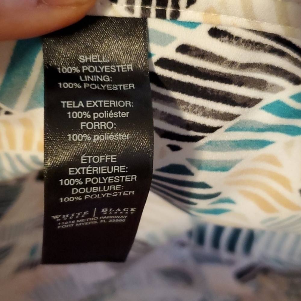 NWT WHBM SZ 14 Print sleeveless hi-lo dress - Picture 3 of 7